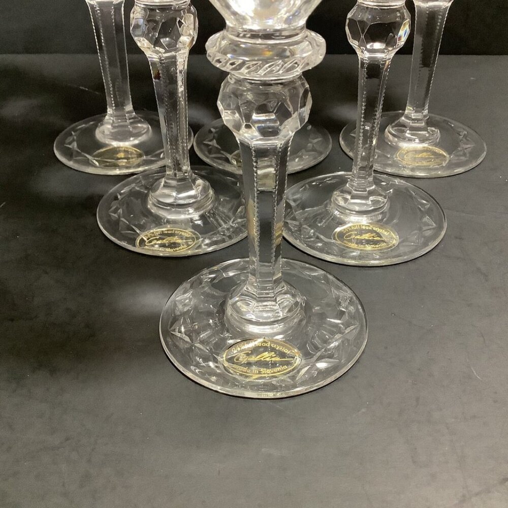ROGASKA GOLD GALLIA Set Of Six Champage Flutes BEAUTIFUL EUC!! Retails $70 Ea - Picture 3 of 4